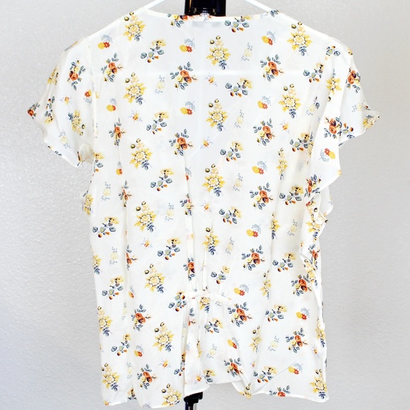 NWT Madewell Flutter Sleeve Silk Top - Picture 4 of 6